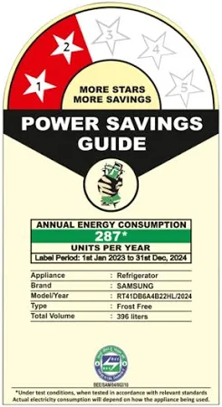 Samsung 396 L 2 Star Frost Free Double Door Refrigerator - Image 3
